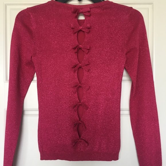 RED Valentino Fuchsia Sexy Bows Sweater Size XS - Picture 6 of 9